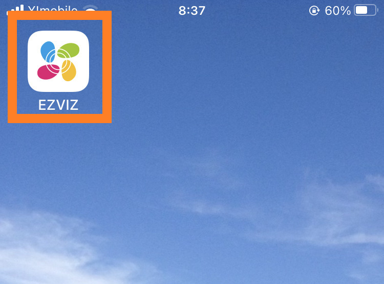 ホーム画面の「EZVIZ」
